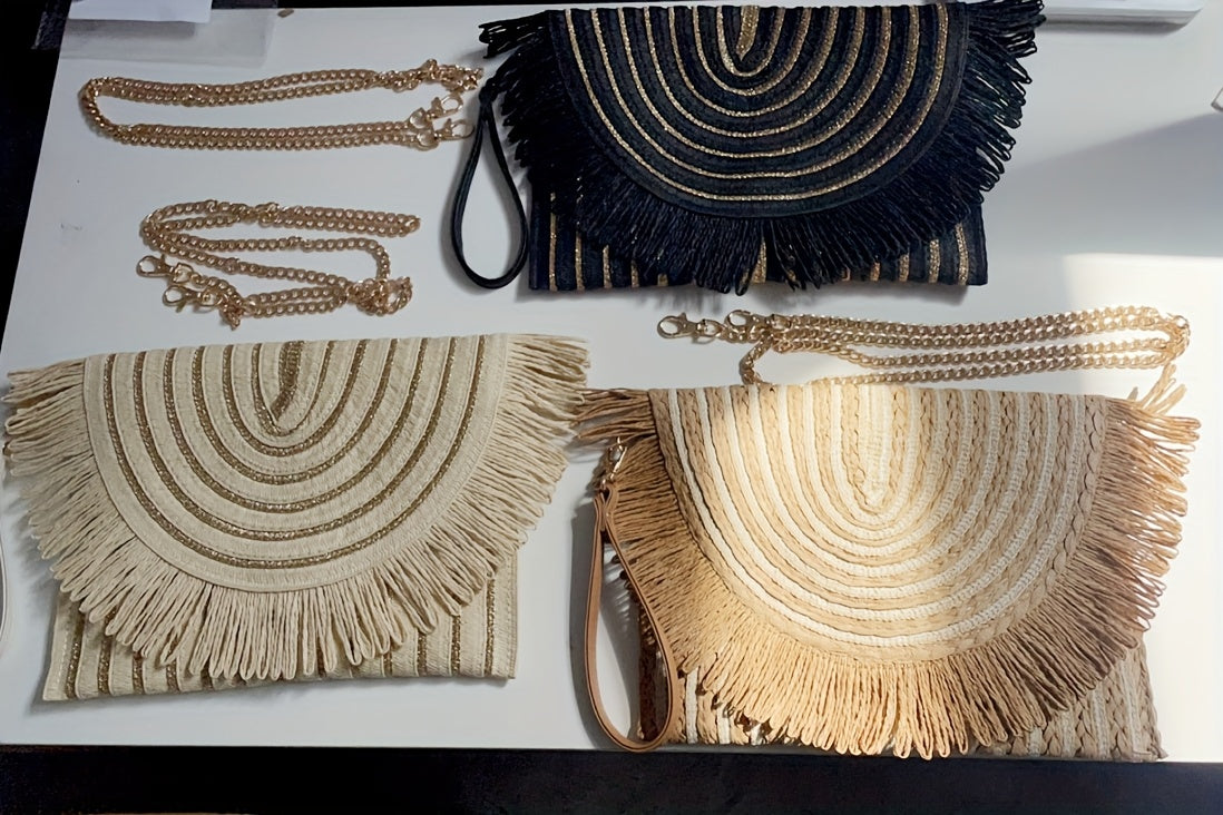 Straw Bag Beach Clutch