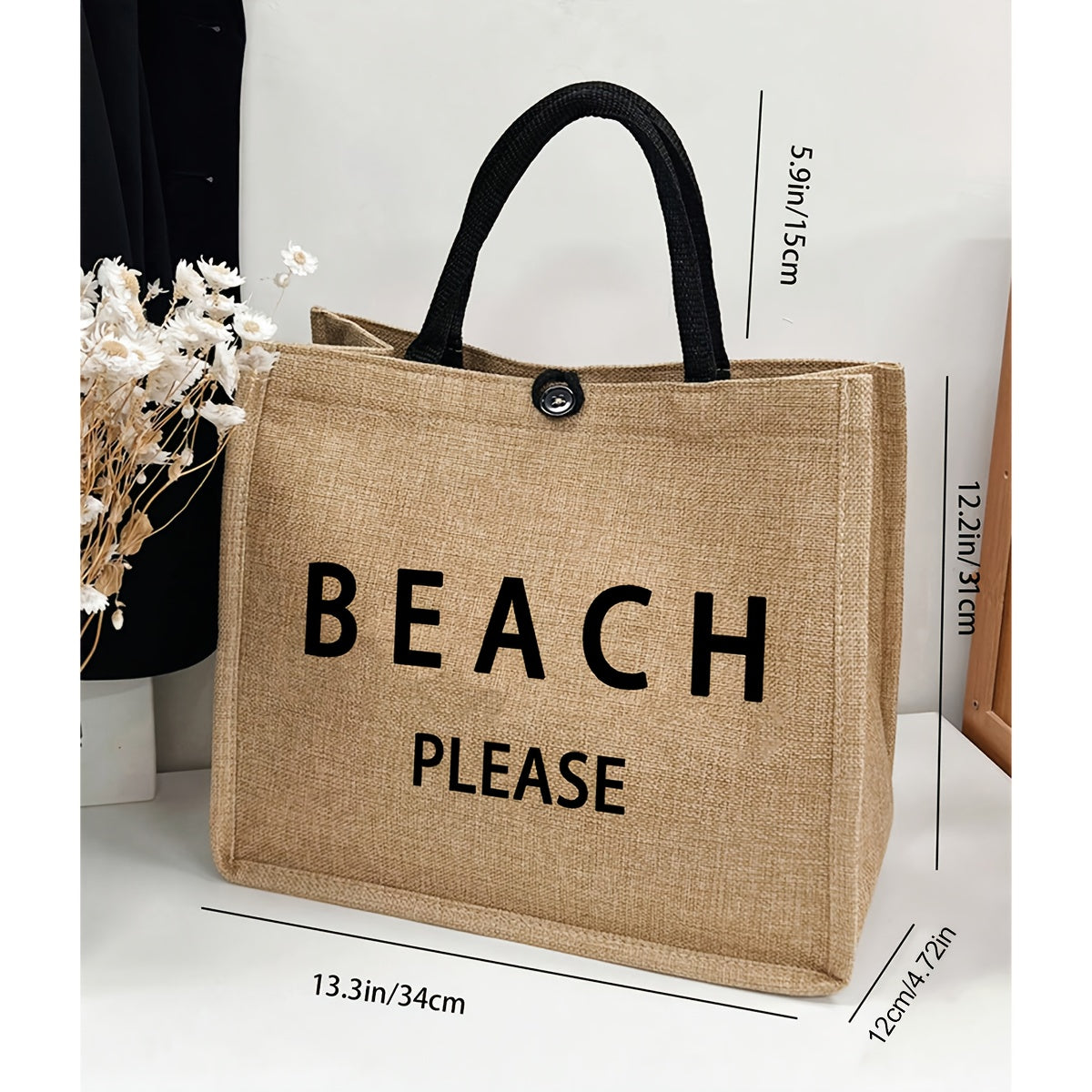 Elegant beach bag ( 3 Pcs) + Hat + Small bag