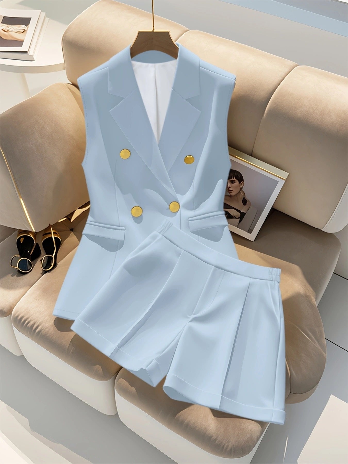 Elegant Office Shorts Set