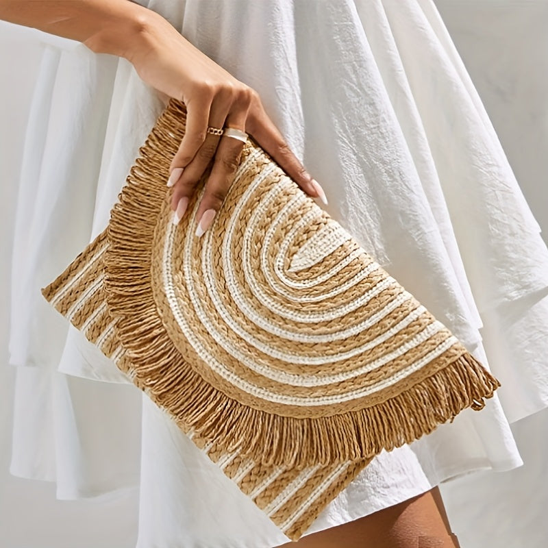Straw Bag Beach Clutch
