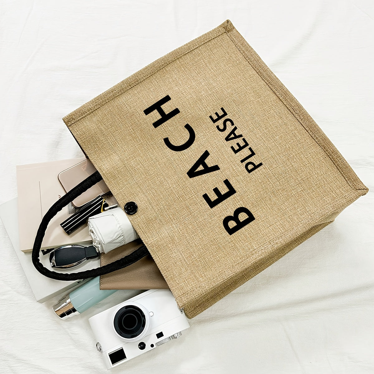 Elegant beach bag ( 3 Pcs) + Hat + Small bag