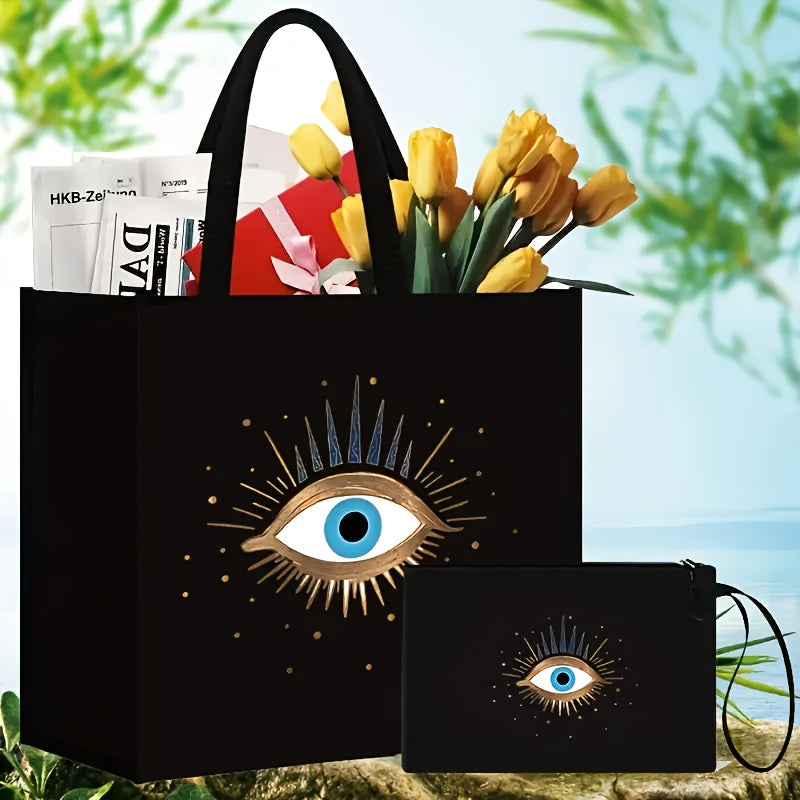 2pcs Evil Eye Beach Canvas Bag