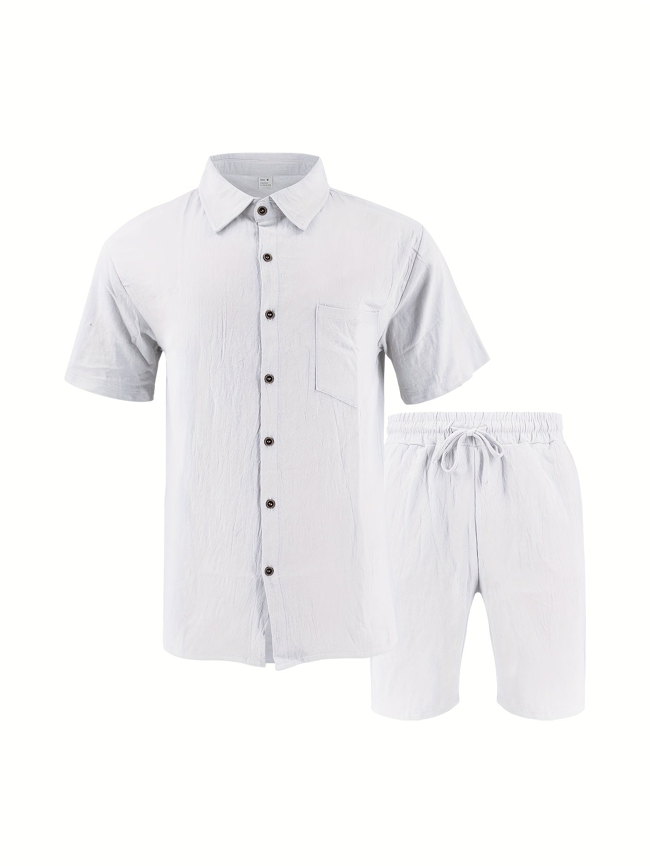 Summer Linen Shirt & Shorts Set Breathable