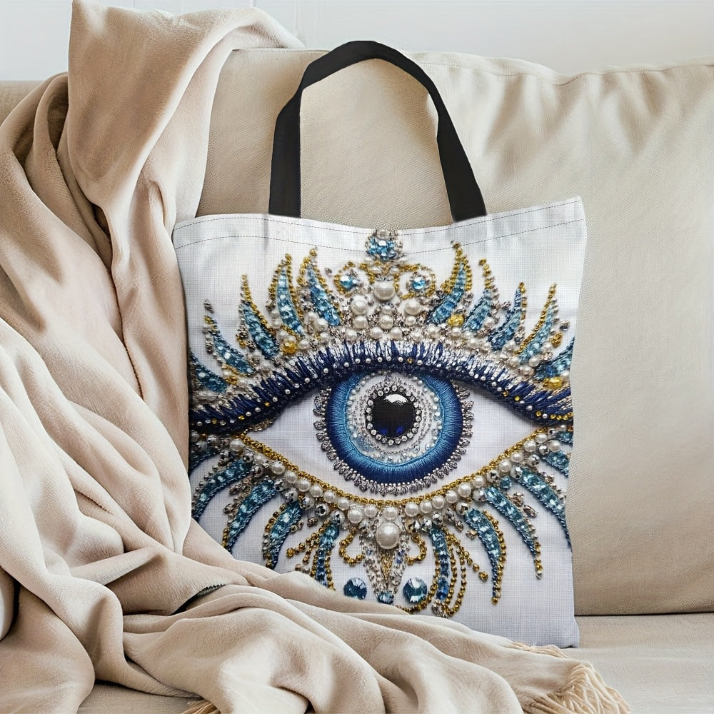 Stylish Evil Eye Pattern Handbag