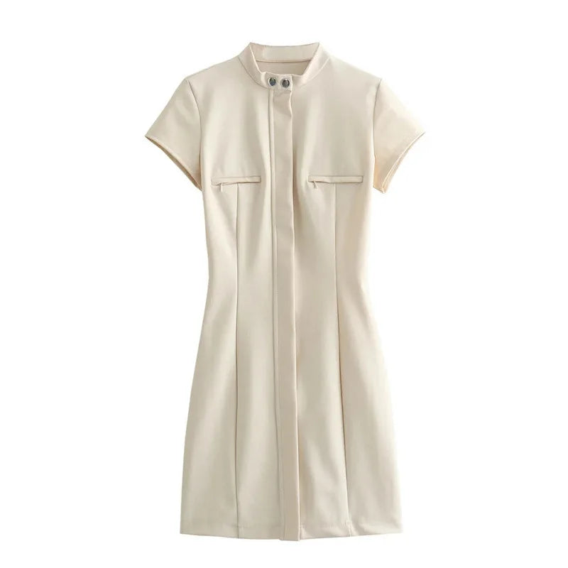 Boss Lady Pocket Hollow Mini Dress