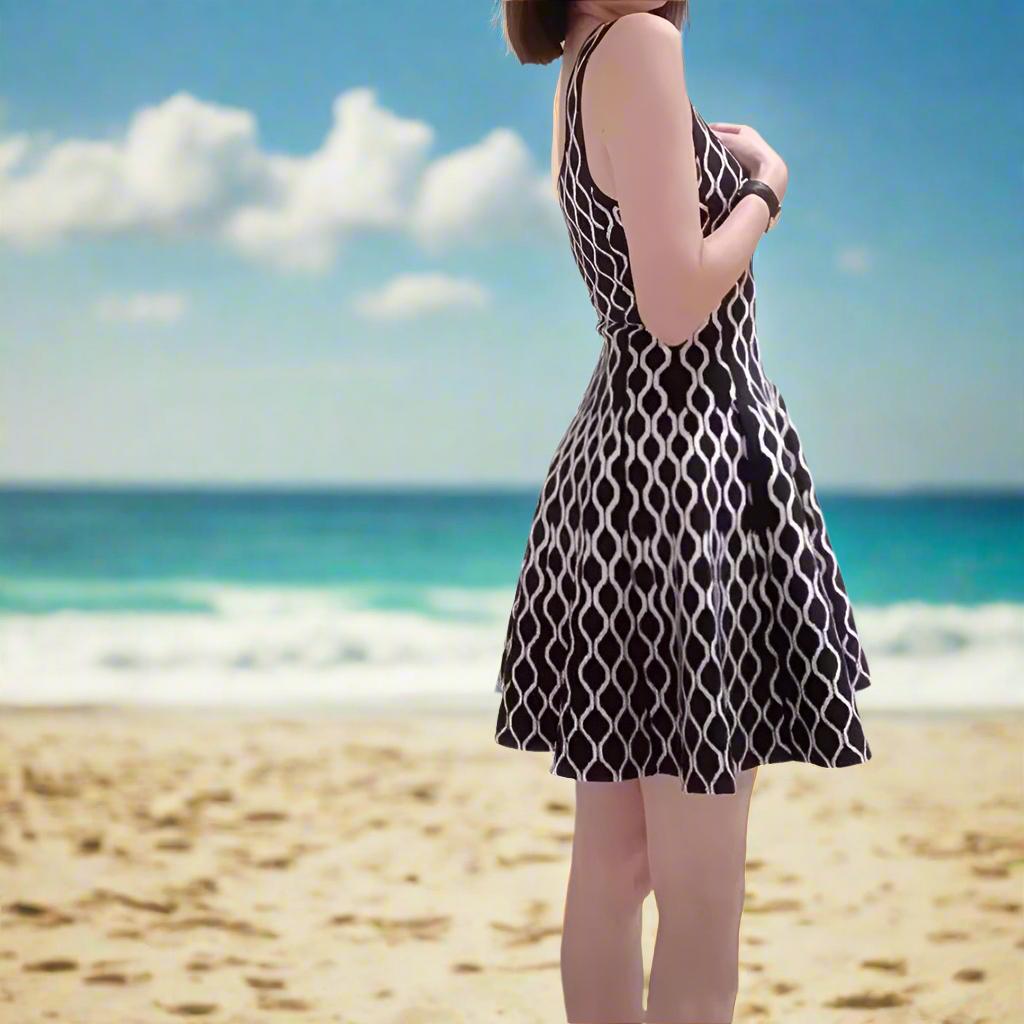 Maje Sandro A-line Geometric Jacquard Mini