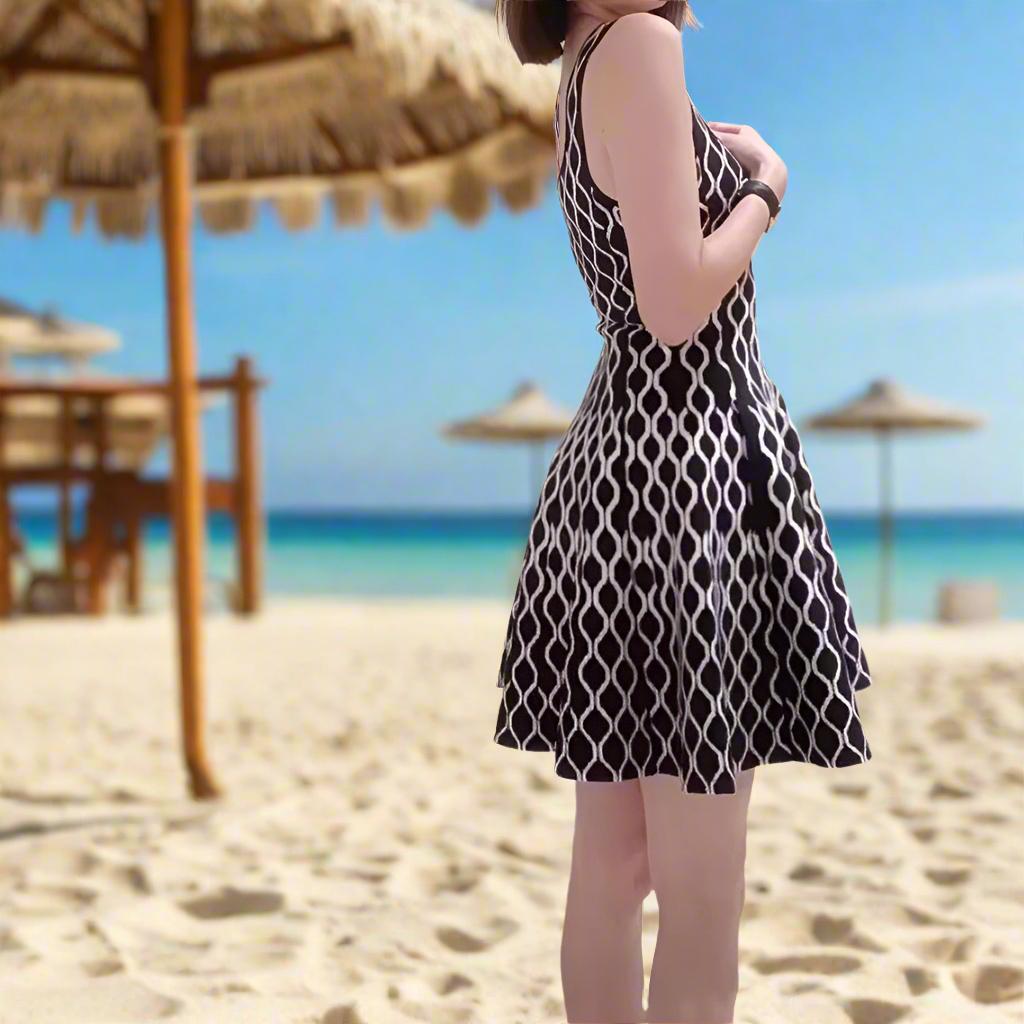 Maje Sandro A-line Geometric Jacquard Mini
