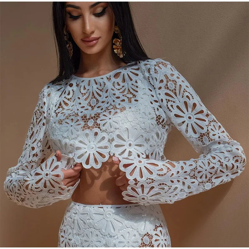 Lace skirt set