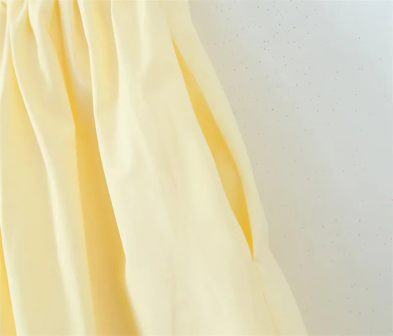 Puffy halter A-Line dress