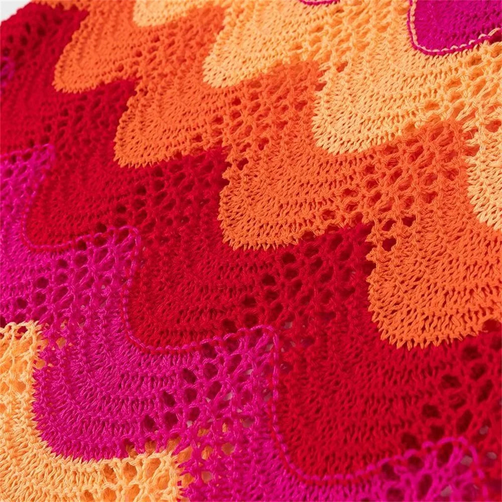 Knit Zigzag set Bright