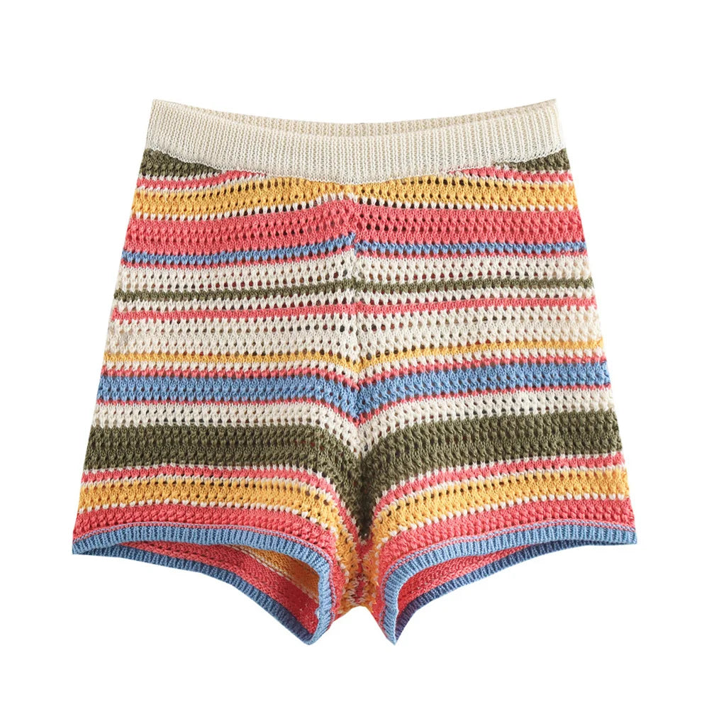 Striped Knit Colorful Set