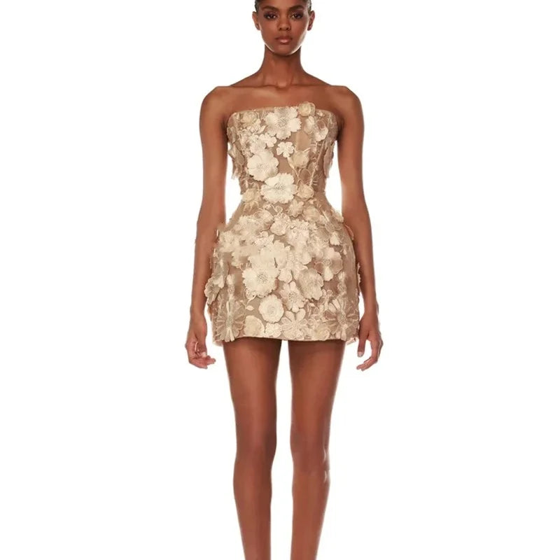Embroidery Flower Revolve Dresses