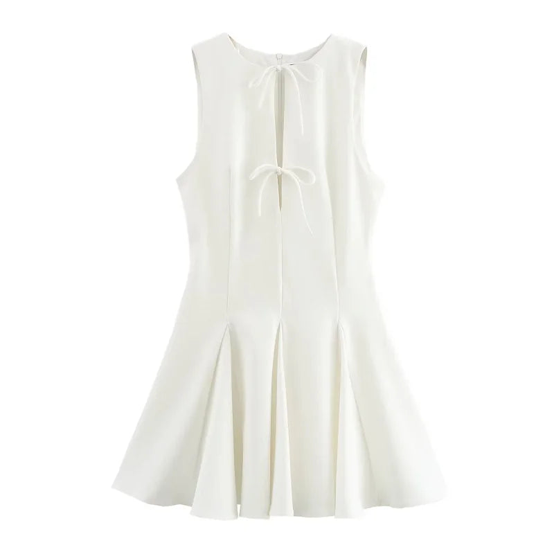 Summer short dress with knot