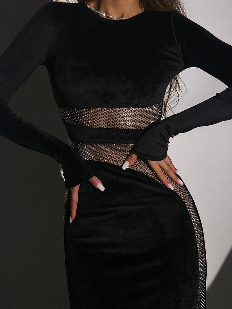Sparkly Sheer Black