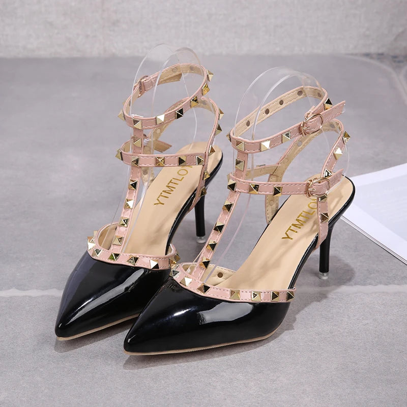 Rivet Decorated High Heels