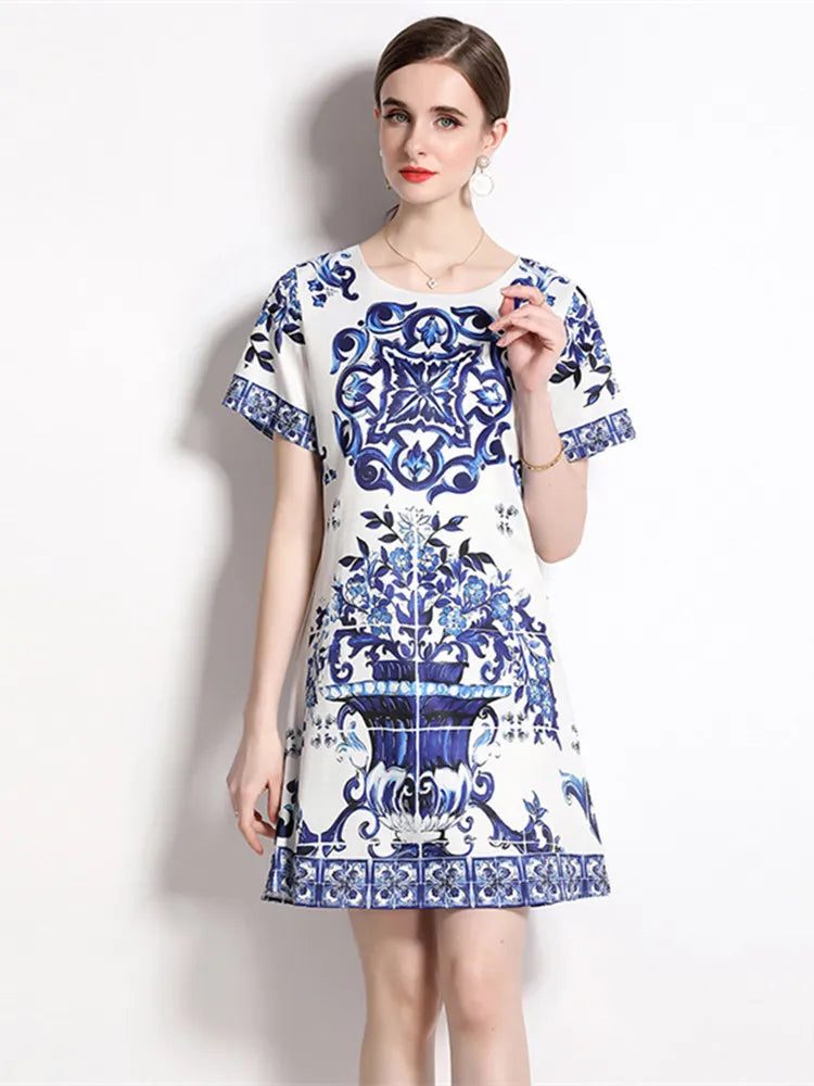 Vintage Posh Porcelain Pattern Dolce Dress