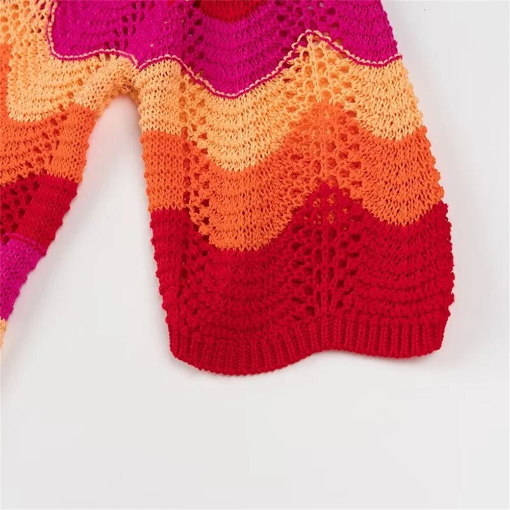 Knit Zigzag set Bright