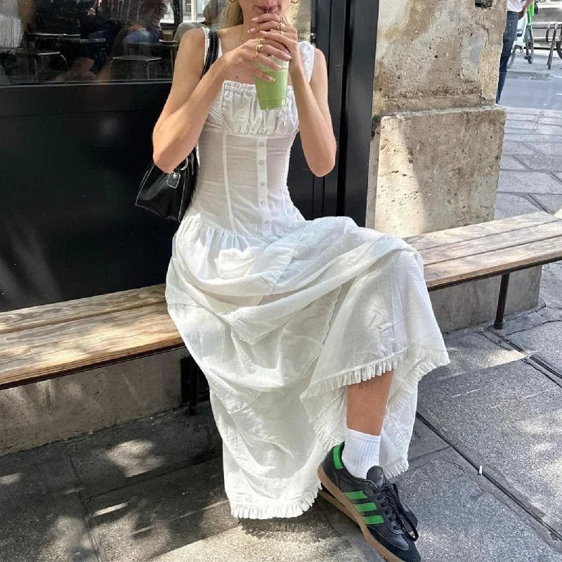 Square Neck Summer Midi