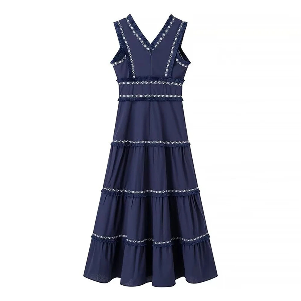 Navy blue Tassel Dress
