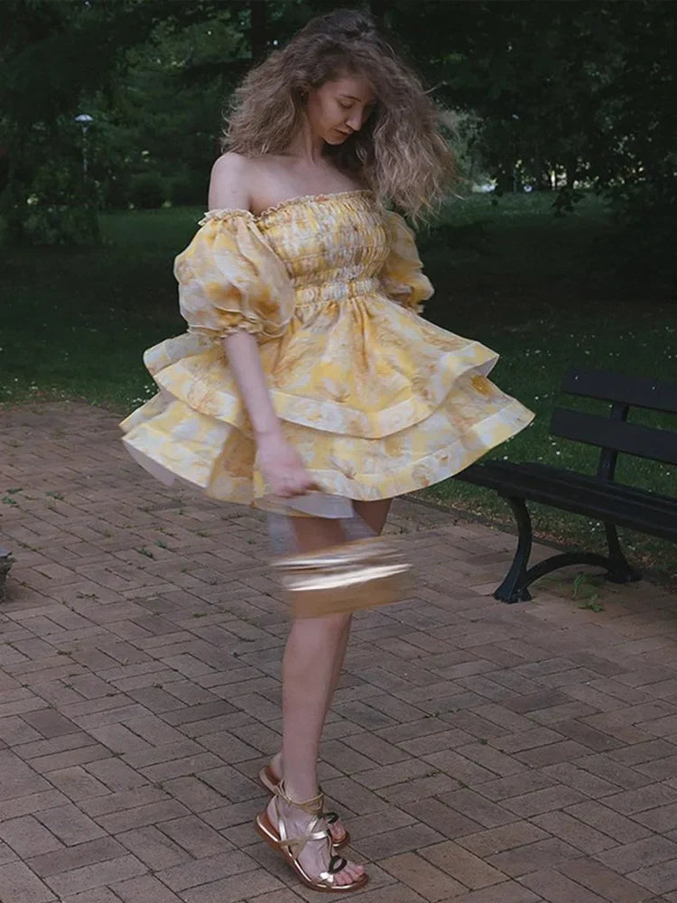 1 Luxury Off Shoulder Ruffle dress