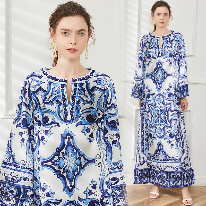 Blue white Porcelain Print