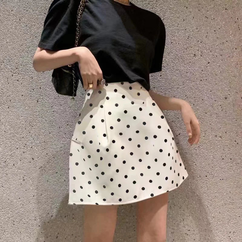 Victorian Polka Dot High Waist Puffy Skirt