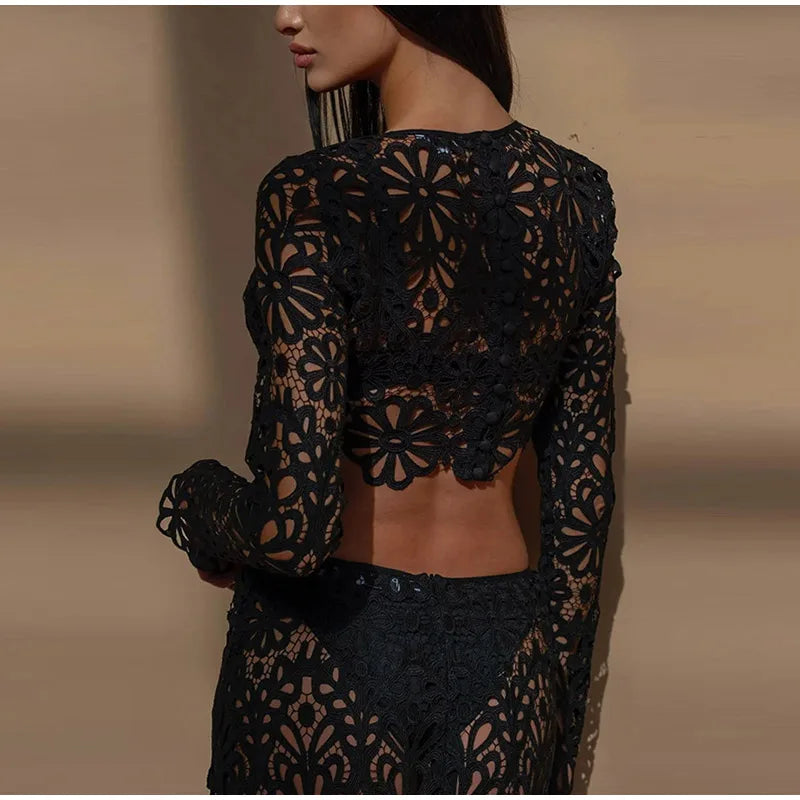 Lace skirt set