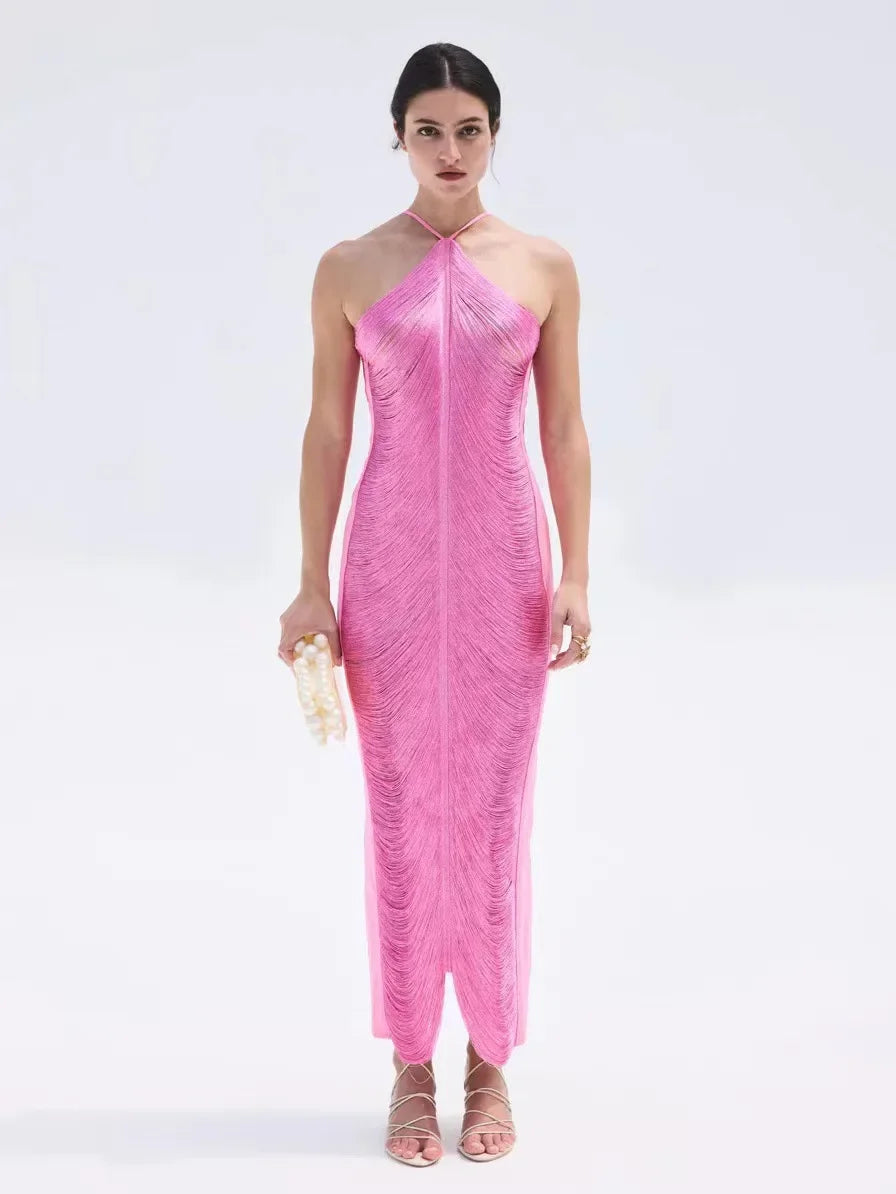 Sexy Silk Tassel Sirens Dress