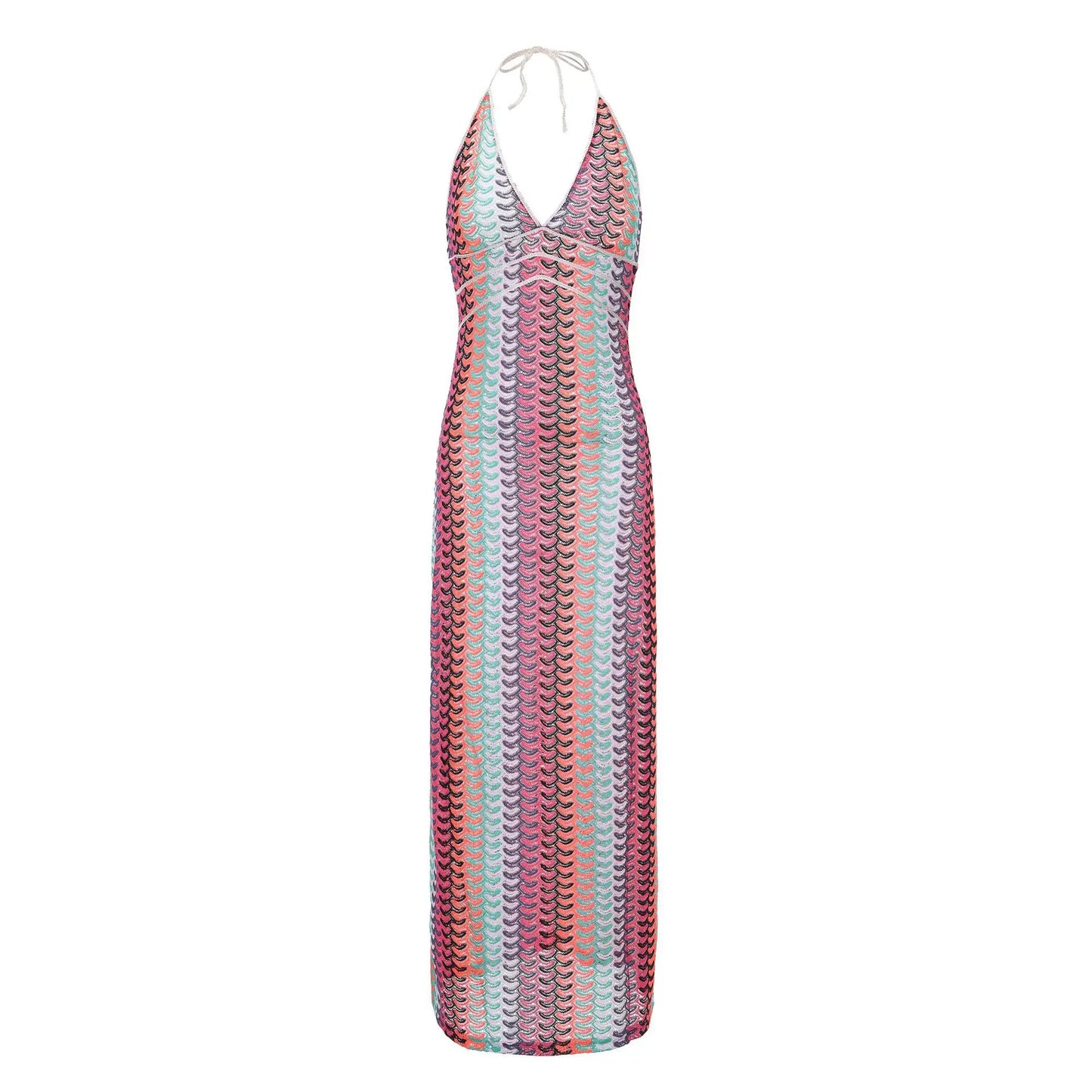 A European and American Lapel Long-sleeved Dress