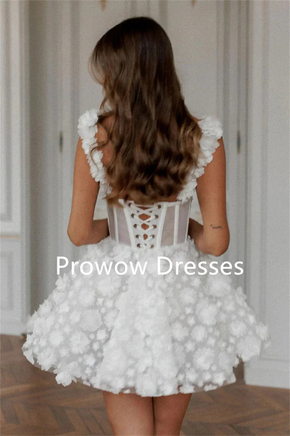 Exquisite Ivory Lace Doll Dress