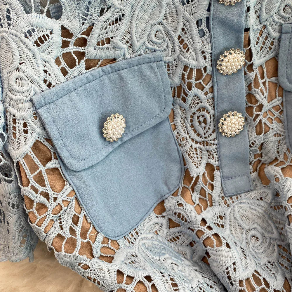 Lace Embroidery Fishtail Party Dresses