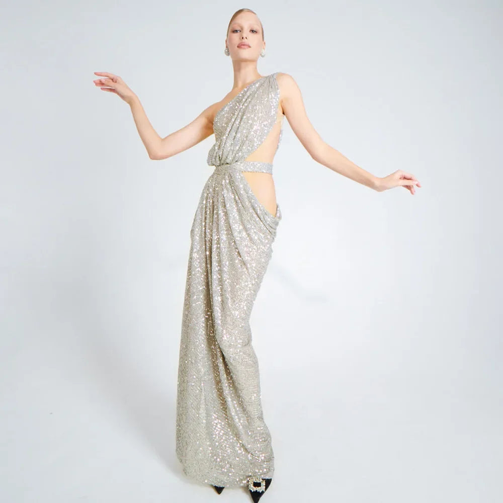 Glamourous Summer Party Dress cut out