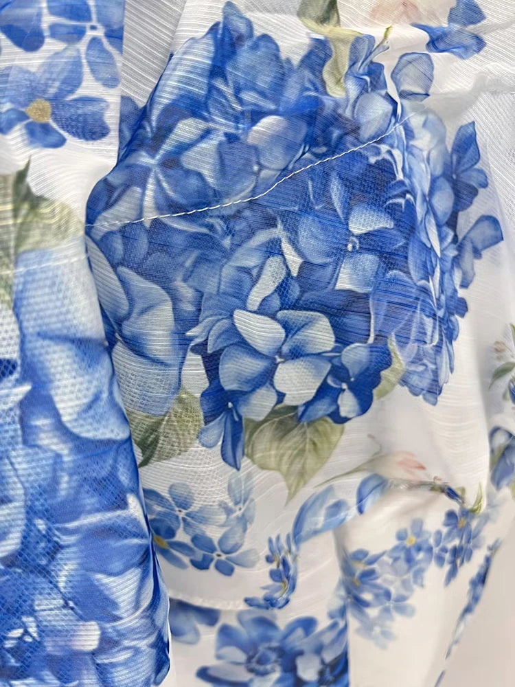 Yellow Blue Super Mini Ruffle