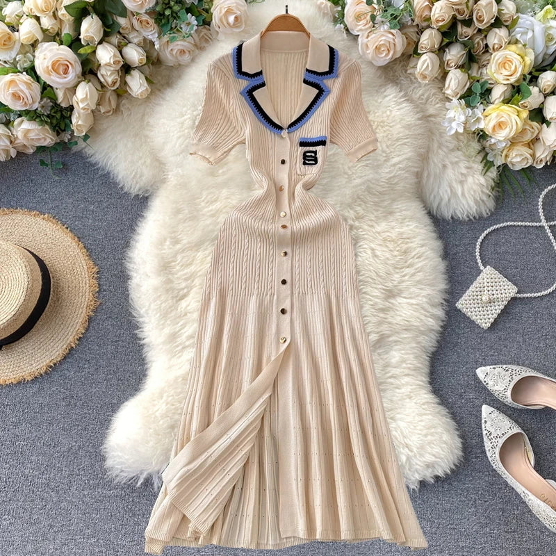 Knitted Golf Day Race Day Dress