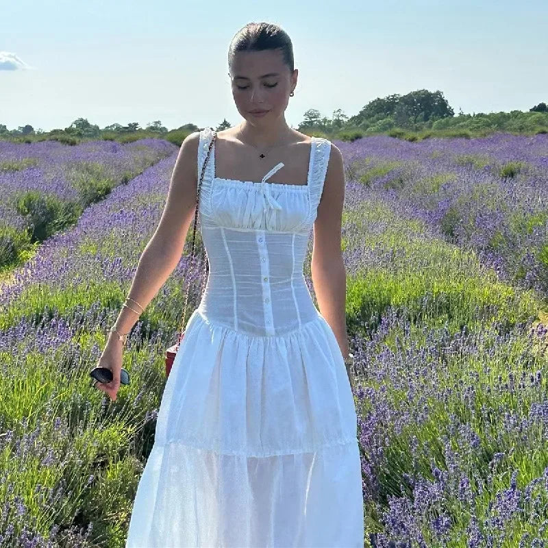 Square Neck Summer Midi