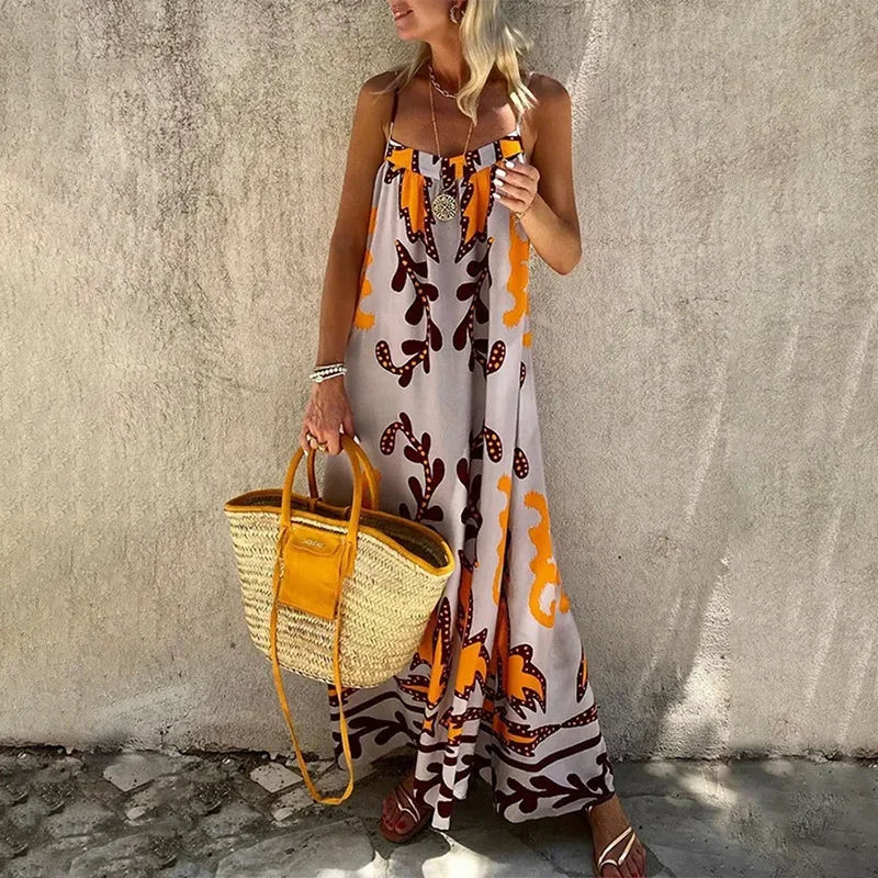 Graffiti multi Print summer Midi paradise