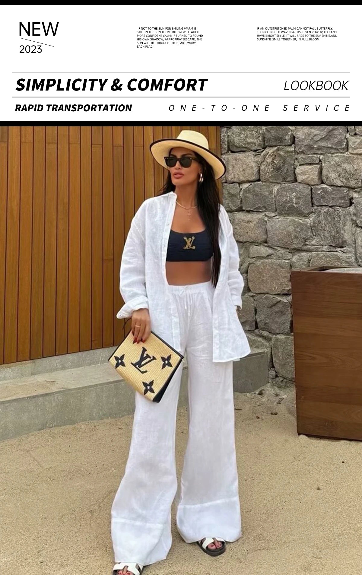 White Pant Set