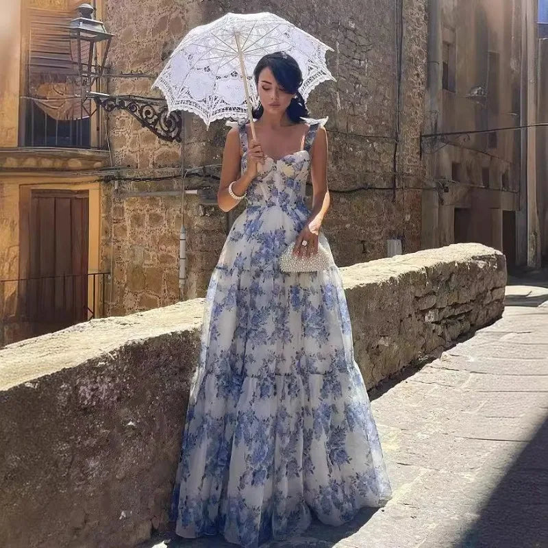 Long Dress Lady Elegant French