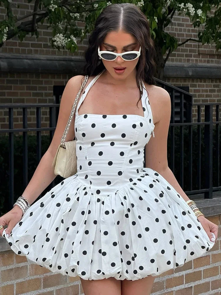 High trending Polka Dot Corset Mini Dress