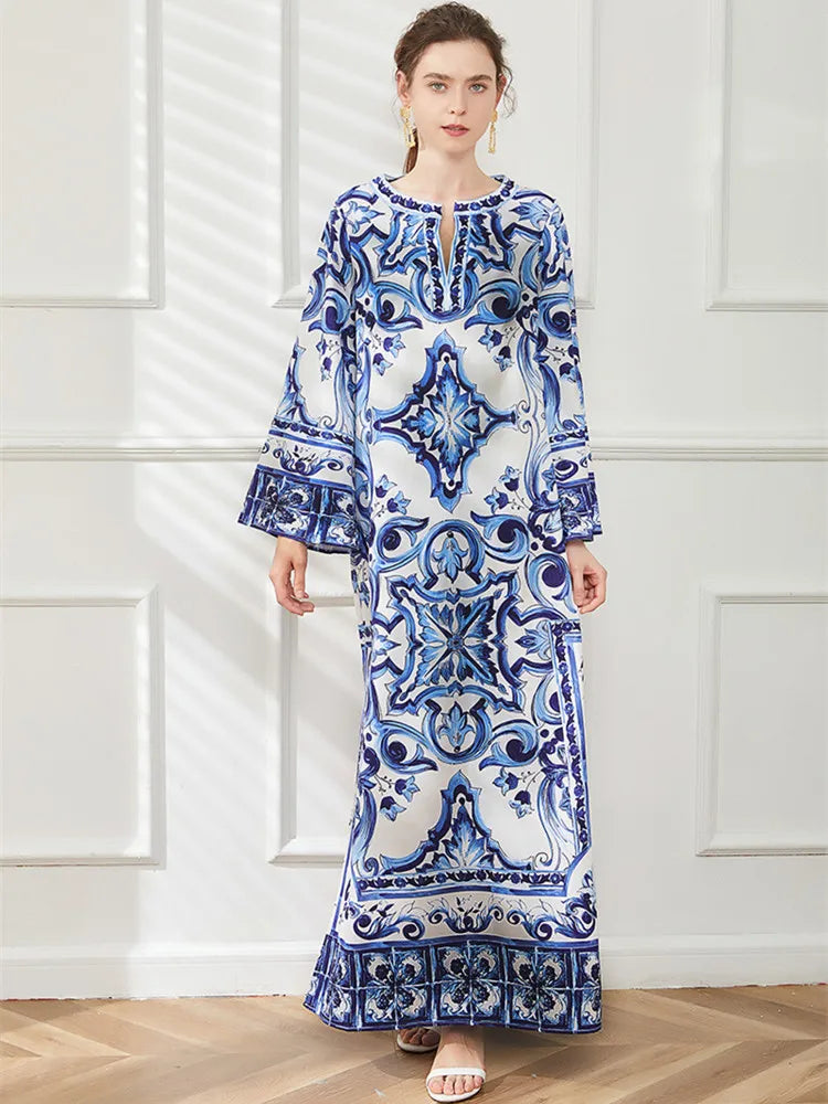 Blue white Porcelain Print