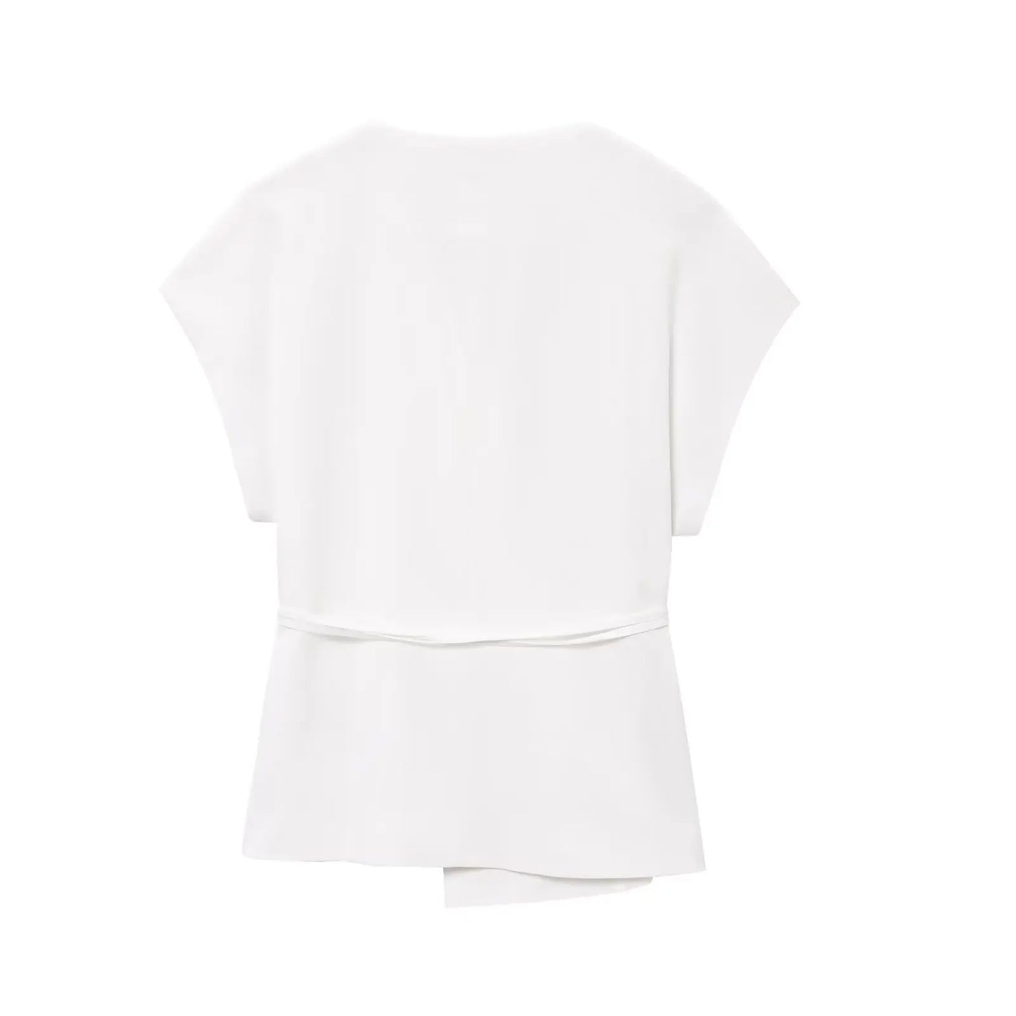 V-Neck Wrap Belted Pants Sets