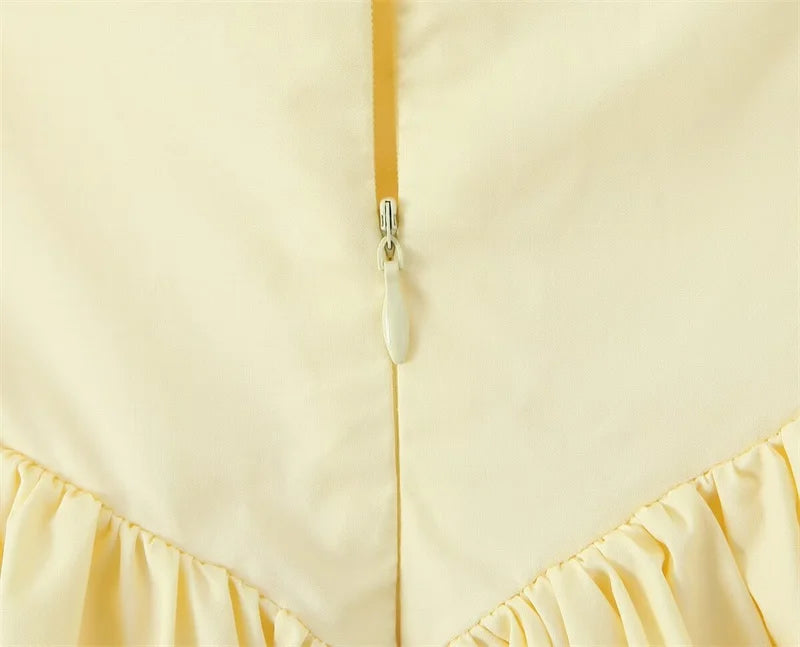 Puffy halter A-Line dress