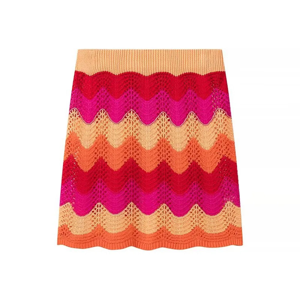 Knit Zigzag set Bright