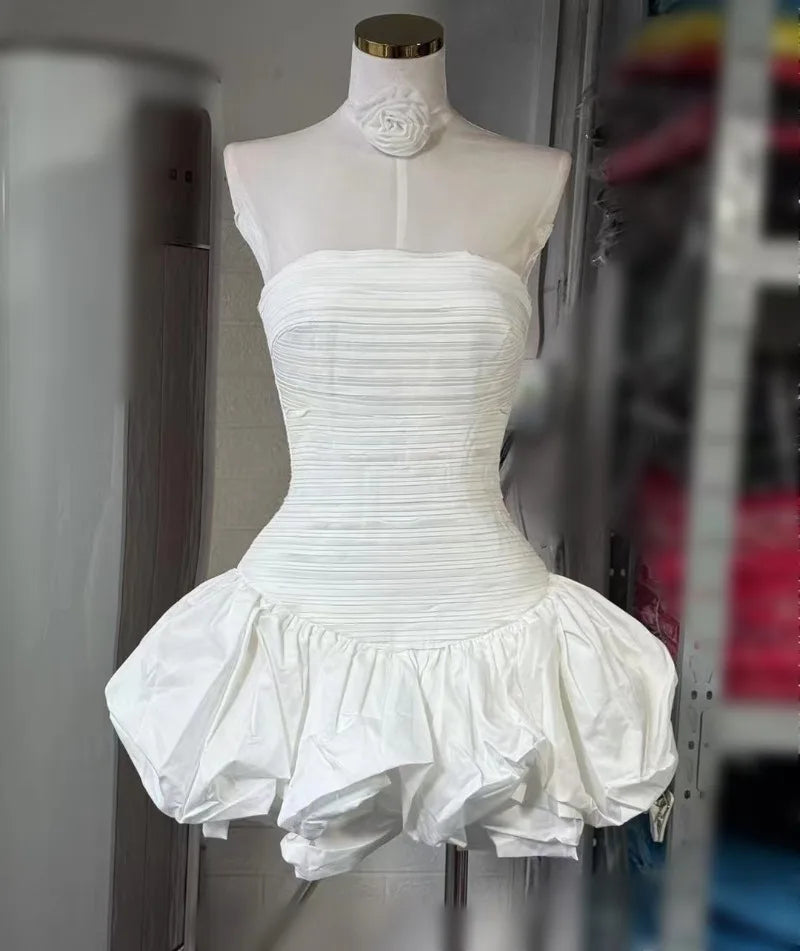 Backless bottom flower Birthday Dress