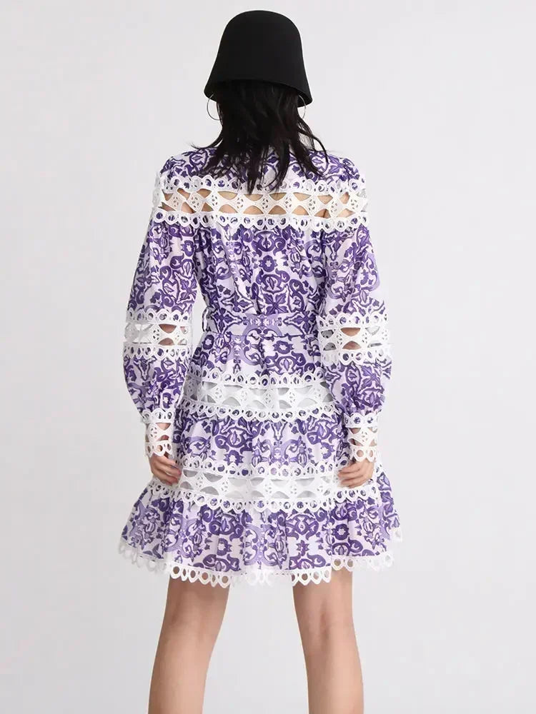 Vintage Court Style Lace Dress