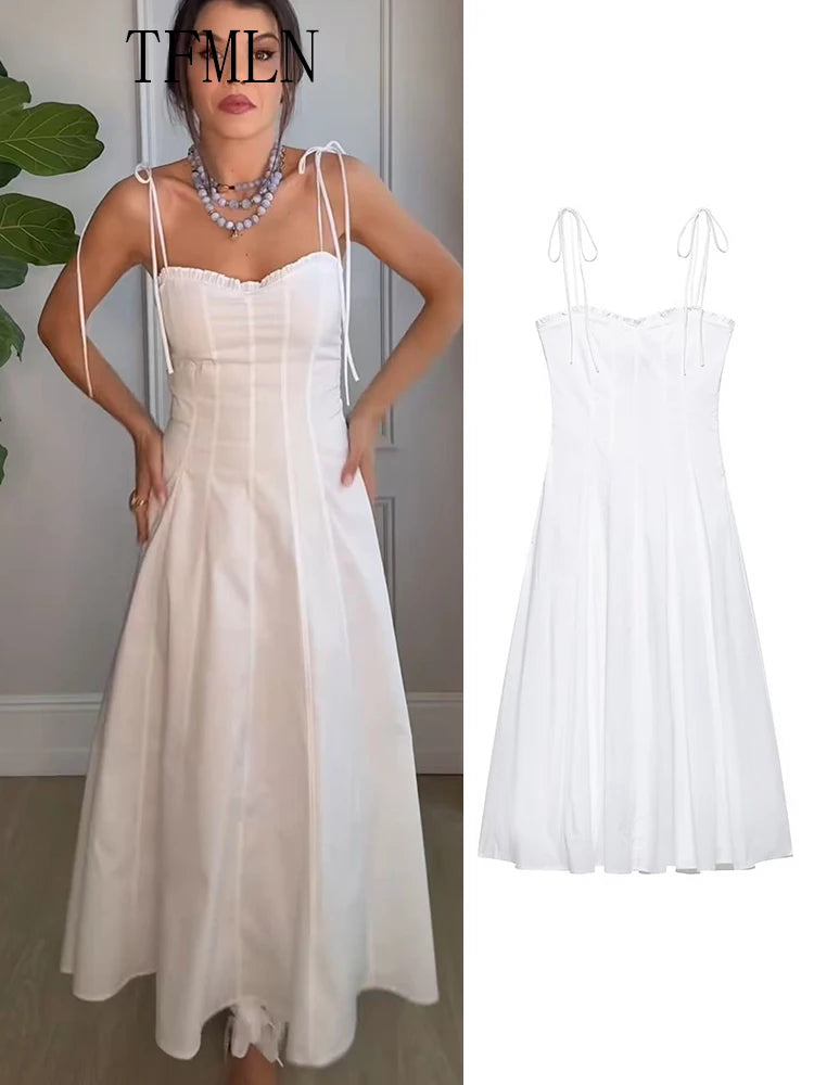 White trending Midi Guess dressd