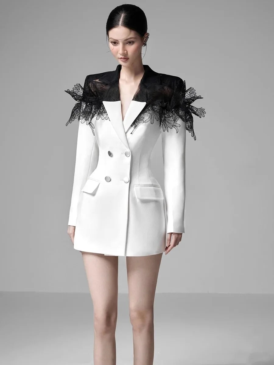 3D Splicing Stand Out Blazer Premium
