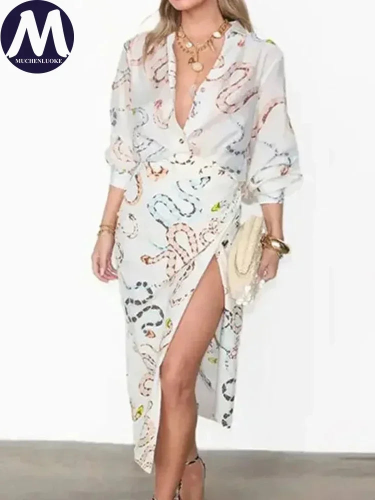 V Neck Shirt & Skirt set