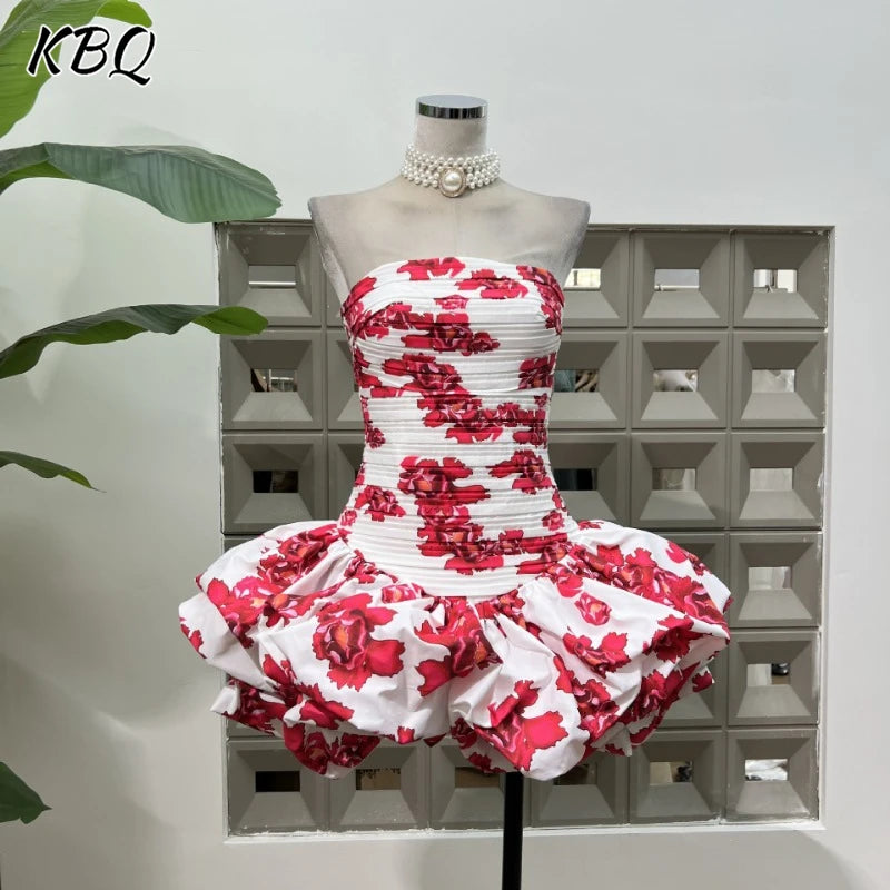 Backless bottom flower Birthday Dress