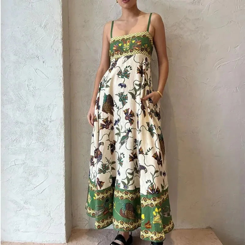 Graffiti multi Print summer Midi paradise